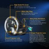 realtop3 7" Motorcycle Projector LED Headlight Driving Light DRL Hi-lo