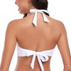 Ocean Blues Women's White Bandeau Bikini Top Twist Front Bikini