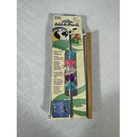 Penn Plax Vtg Penn Plax Bird Cage Accesory Add a Perch Acrylic Spinners BA790 Small