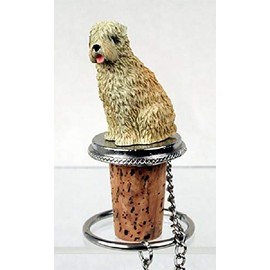Conversation Concepts Soft Coated Wheaten Terrier Dog Wine Bottle Stopper - Pewter, made with Resin