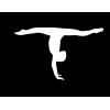 CMI ND118W Gymnast Doing Split Handstand Decal Sticker | 5.5-Inches by