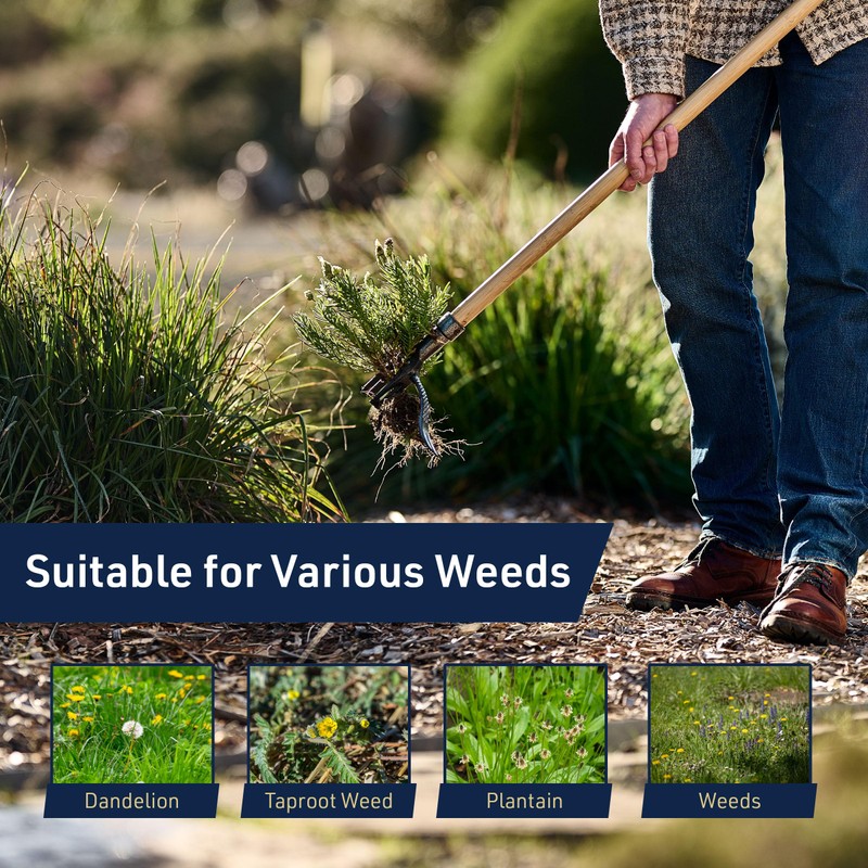Stand Up Weed Puller Tool with Long Handle - 45.6”