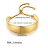 WOWORAMA Gold Wide Bangle Slider Bracelet for Women 14K Gold