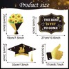 2025 Graduation Photo Booth Props 36Pcs Black Gold Graduation Photo