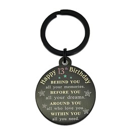 DGXMD 13th Birthday Gifts - Born in 2012 Birthday Keyring - Birthday Gifts for 13 Year Old Boys Girls - 13th Birthday Present