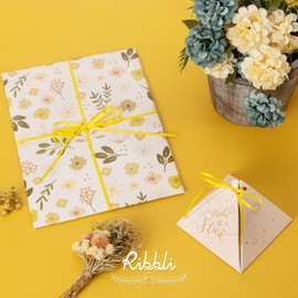 Ribbli Maize Yellow Double Faced Satin Ribbon,1/8” x Continuous 50 Yards,Use for Bows Bouquet,Gift Wrapping,Baby Shower,Floral Arrangement