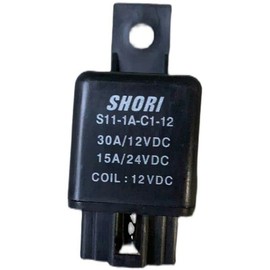 Anchilly 1PC SHORI Automotive Relay 12VDC 30A S11-1A-C1-12 Black