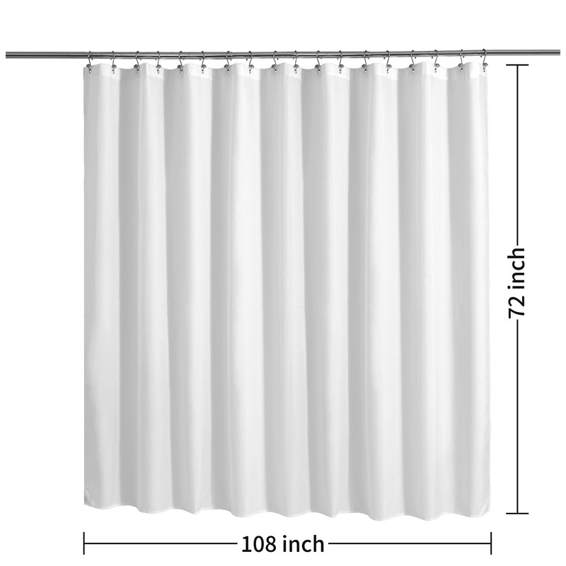ALYVIA SPRING Extra Wide Fabric Shower Curtain Liner Waterproof -