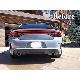 Xinghe Tail Light Tint Overlay for Dodge Charger 2015-2023, Precut Dark Black Taillight Overlay Decals, Black Tail Light Cover, Easy Apply Durable and Waterproof Tints for Tail Lights