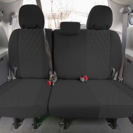 FH Group Custom Fit Neoprene Seat Covers for 2011-2020 Toyota Sienna with Neosupreme Water Resistant Automotive Seat Covers - 3rd Row Black
