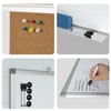 Combination Writeboard 24"x 18" Magnetic Whiteboard & Cork Board Aluminium