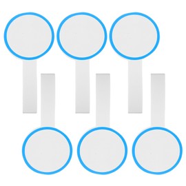 Ciieeo 6pcs Dry Erase Paddles Double Sided Handheld Whiteboard Blank Scoreboards Auction Quick Response Paddles Voting Writing Scoreboards Blue
