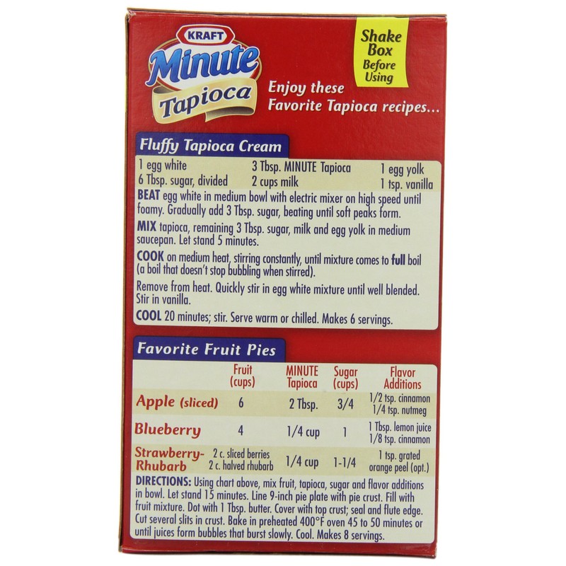 Kraft Minute Tapioca, 8-Ounce Boxes (Pack of 12)