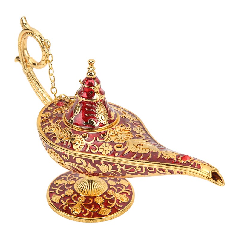 Magic Genie Lamp Red Zinc Alloy Antioxidant Fadeless Relief Pattern