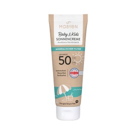 MABYEN Baby & Kids Sun Cream SPF 50 100 ml | High Sun Protection - Mineral Filter - Certified Natural Cosmetics - Cosmos, Vegan, Fragrance-Free, Waterproof