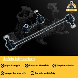 Koxot 4pcs Front & Rear Sway Bar Stabilizer Link Kit Compatible for Honda CRV 2007 2008 2009 2010 2011 2012 2013 2014 2015 2016 / K750151 K750156 K750297 X2