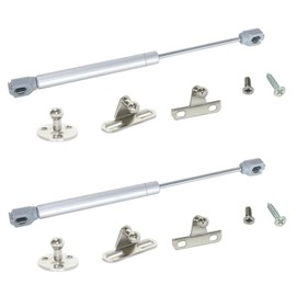 Gedotec Door Fitting Flap Spring for Furniture Flaps Gas Lift Furniture Construction | 100 Nm (10 kg) | Length 268 mm | Gas Pressure Damper Complete Set | Set of 2 - Flap Holder Kitchen Including