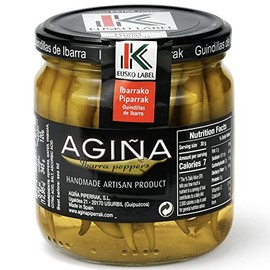Piparras Guindillas Basque Green Pepper in Brine - 13 OZ / 370 ML - Pickled Peppers Handmade Artisan Product