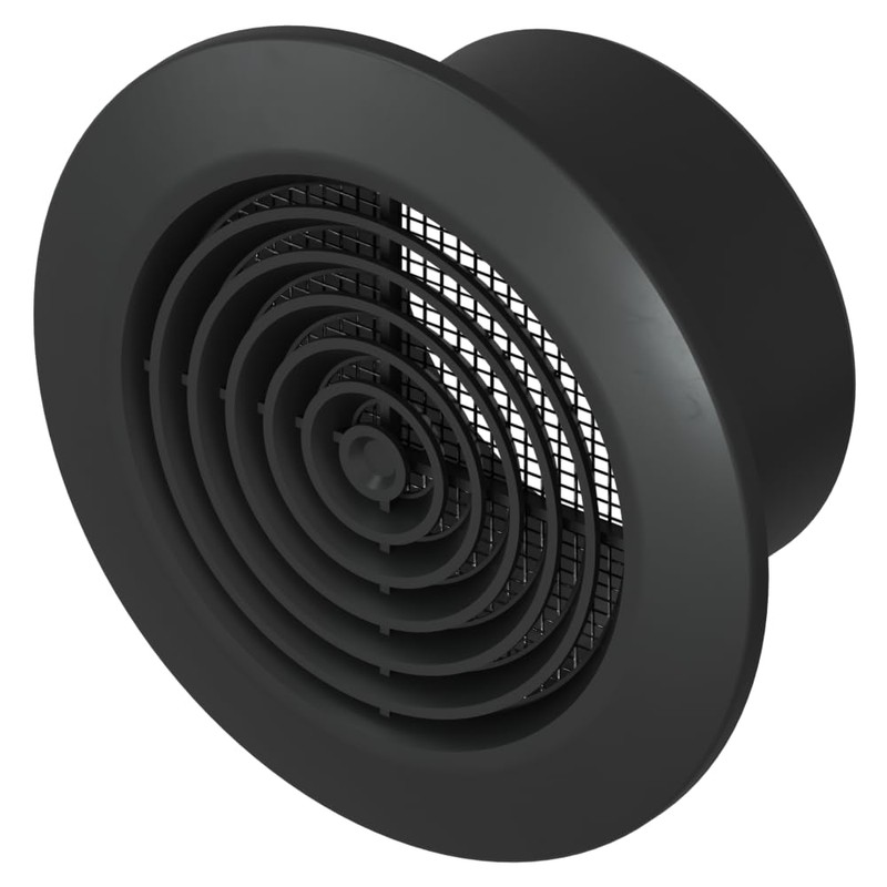 Awenta 4" Inch Black Round Ceiling Vent Cover - Plastic