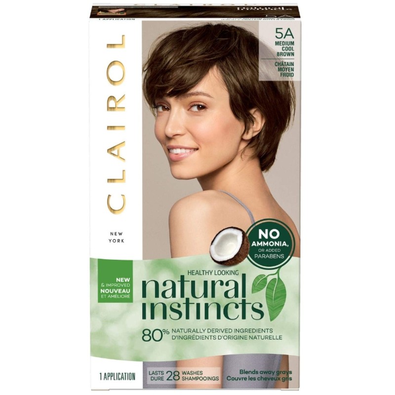 Clairol Natural Instincts Hair Color, Medium Cool Brown [5A] 1