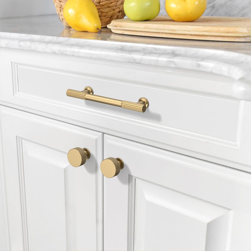 Asidrama 10 Pack 3.75 Inch(96mm) Champagne Bronze Cabinet pulls Kitchen