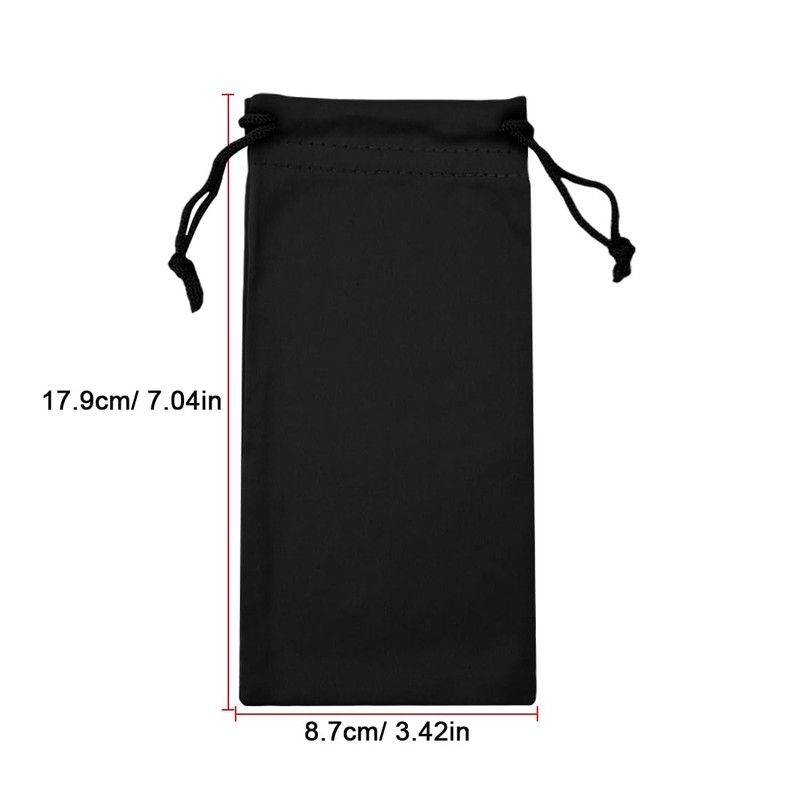LICQIC 2Pcs Microfibre Sunglasses Soft Pouch, Ski Goggle Bag, Sunglasses