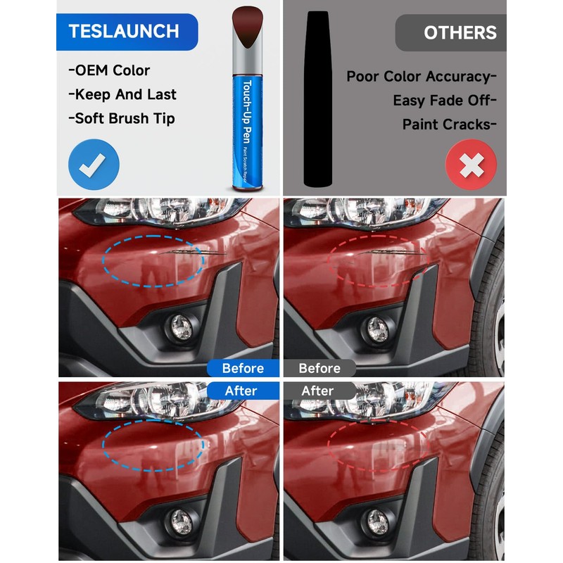 M1Y Crimson Red Pearl Compatible with Subaru Exact Match Touch