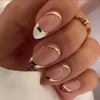 6 Packs(144Pcs) Almond Press on Nails Medium French Tip Fake