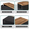 Bivvclaz Large Cable Management Box, Wooden Cord Organizer Box for