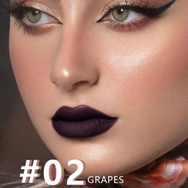 AMY'S DIARY Mocha Matte Crayon Lipstick Lip Makeup, Precision Tip Matte Lip Crayon, Longwear Up To 24Hrs, Lead The Way,Smudge Waterproof for Women Smudge Waterproof for Women (2# Purple, 1 pc)