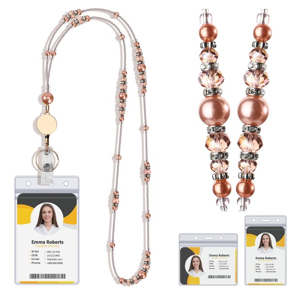 Lanyards for ID Badges and Keys, Retractable Badge Lanyard for