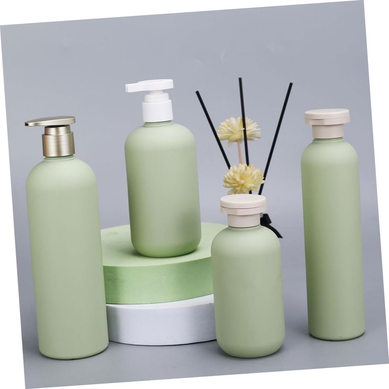 Outanaya 4pcs Travel Shampoo and Conditioner Bottles Avocado Dispenser for