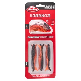 Berkley Slobberknocker and Power Stinger Kit, Green Pumpkin, 1/2 oz., Innovative Design Drives Consistent Vibration Through Entire Trailer, Jig and Swimbait for Bass Fishing, Fusion19 Hook