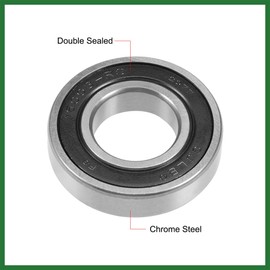 Motoforti 16003-2RS Deep Groove Ball Bearing 17x35x8mm Double Sealed Chrome Steel Bearings 1-Pack Long-lasting