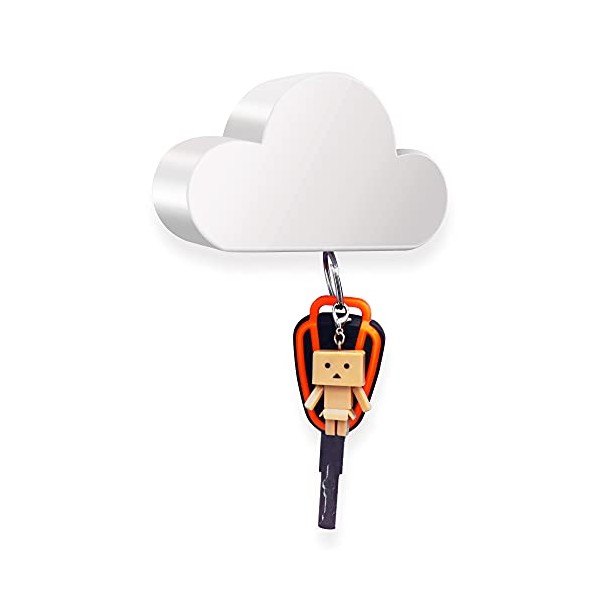 White Cloud Magnetic Key Holder for Wall, Creative and Unique