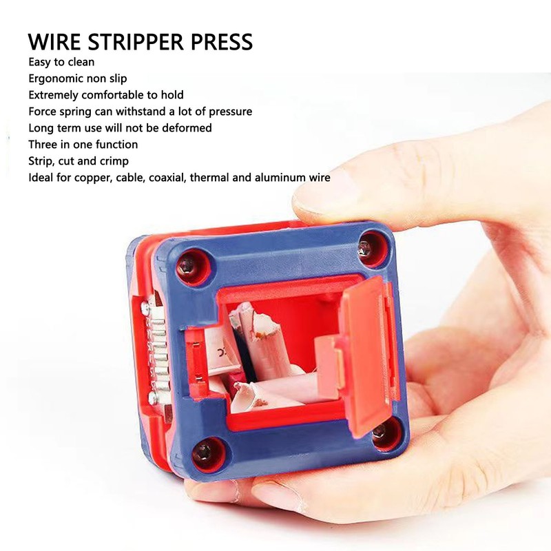 Wire Stripper Press Box Professional Versatile Cable Stripping Cutting Crimping