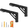 LuckIn 16 Inch Folding Shelf Brackets, Heavy Duty Collapsible Triangle