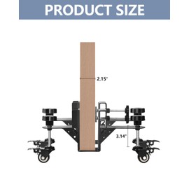 CaBYbigG 2X Adjustable Door Lifter Door Dolly Door Handling Cart Door Installation Tool for 0.3" to 2.3" Prehung Slab Doors 300 Lbs Capacity with Rotating Wheels