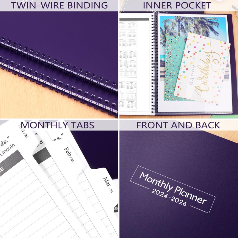 2024-2026 Monthly Planner - Monthly Planner from July 2024- June