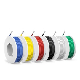18 awg Wire,18 awg Silicone Electrical Wire -SCHDRA 18 Gauge Tinned Copper Wires(6 Colors 10ft Each Color)(OD: 2.3 mm),Stranded Wire-for Electronics, DIY Projects, Automotive Wiring