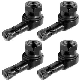 Tianher Angle Valves Black 4 Pieces Motorcycle Aluminium Angle Valve Black Tyre Valve Motorcycle 90 Degree Valve Extension Valve Stem Valve Extensions Bicycle for Bicycle Car Car