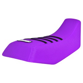 Honda Fourtrax TRX 70 Gripper Seat Cover 1986 - 1987 all PURPLE-BLACK ribs #279