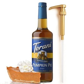 Jimoco® Syrup Pump Dispenser + Torani® Sugar Free Pumpkin Pie Syrup, 25.4 oz - Coffee Syrup Pump & Flavoring Bundle