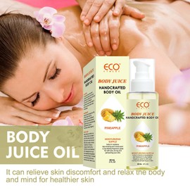 ECO finest Body Juice Oil,Deep Moisturizing, Nourishing The Skin, Body Care After Bathing, Aftershave Oil, Refreshing and Non Greasy, Suitable for Dry Skin - Pineapple Fragrance