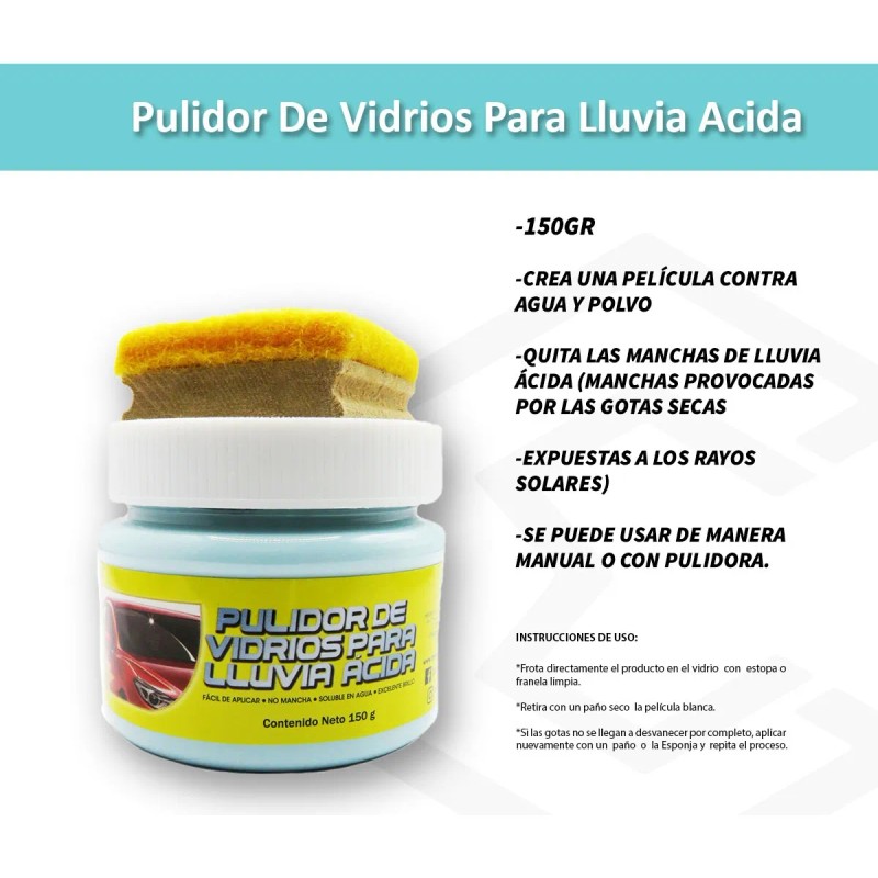 Pulidor De Vridrios Para Lluvia Acida Excelente Brillo