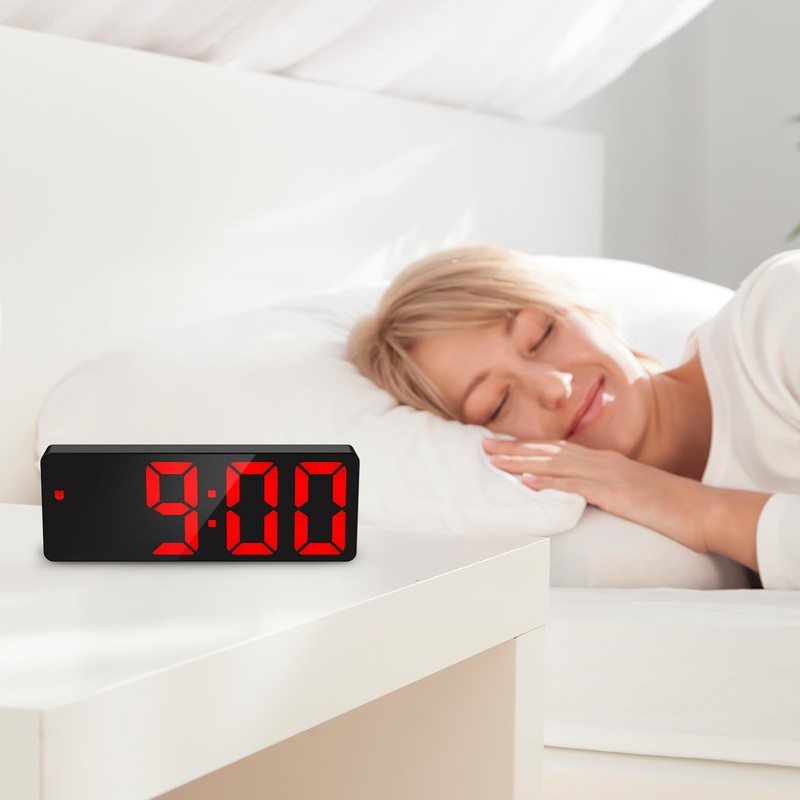 OQIMAX Digital Alarm Clock, Digital Alarm Clock with Large Numbers,
