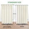 eachope Cream No Hook Shower Curtain with Snap-in Fabric Liner