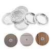 TEHAUX 6pcs Stainless Steel Round Air Vent Covers for Wardrobe