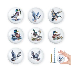 Lasyman 1.5" 8PCS Ceramics Animal Cabinet Handles Knob Ducks Unique Decorative Kitchen Wardrobe Dresser Drawer and Knobs Pulls Furniture Hardware