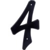 Hillman 839758 Black House Number 4, 4-Inch Nail Plastic